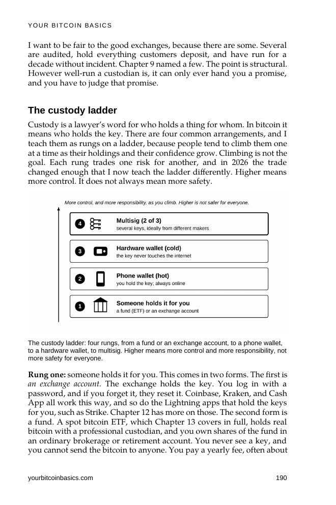 A page from Chapter 10 with the custody ladder